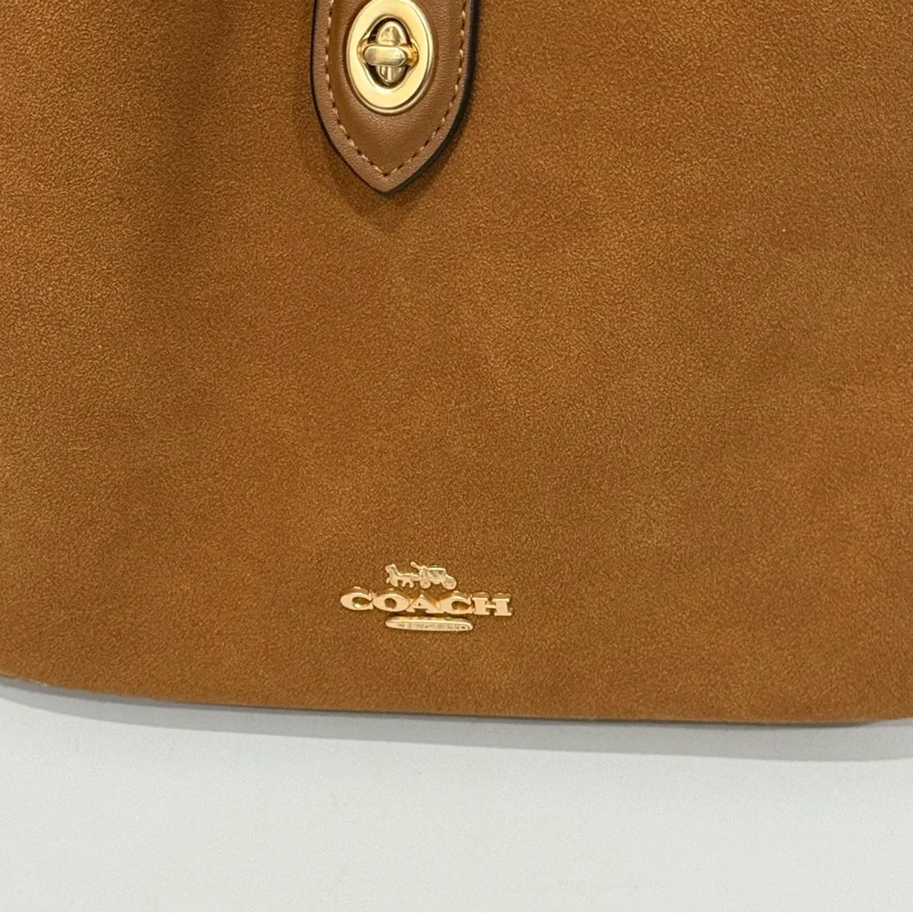 Coach Hadley Suede Shoulder Bag - Picture 5 of 8